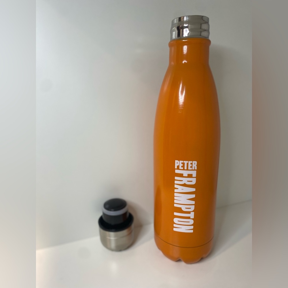 Peter Frampton Collectible Stainless Steel Water Bottle Orange NEW Custom